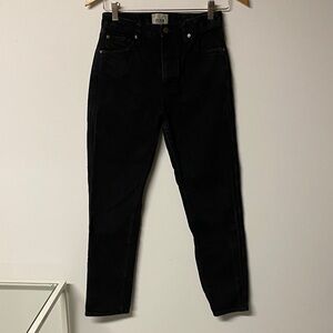Sezane High Rise Black Wash Jeans Size 27